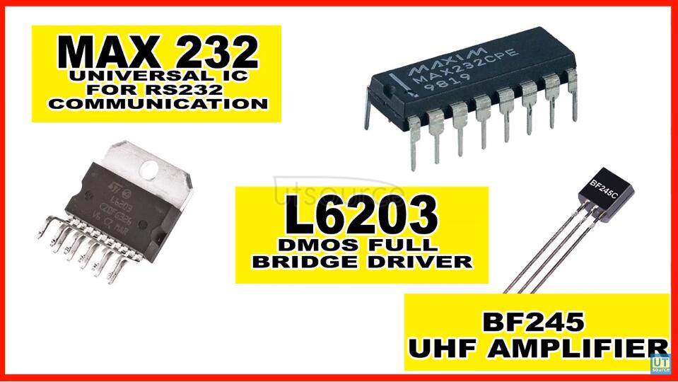 MAX232 _ 6203 MOTOR DRIVER _ BF245C UHF AMPLIFIER
