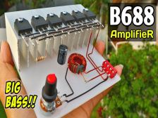 DIY Powerful Amplifier using B688 Transistors - (Class A Amplifier)