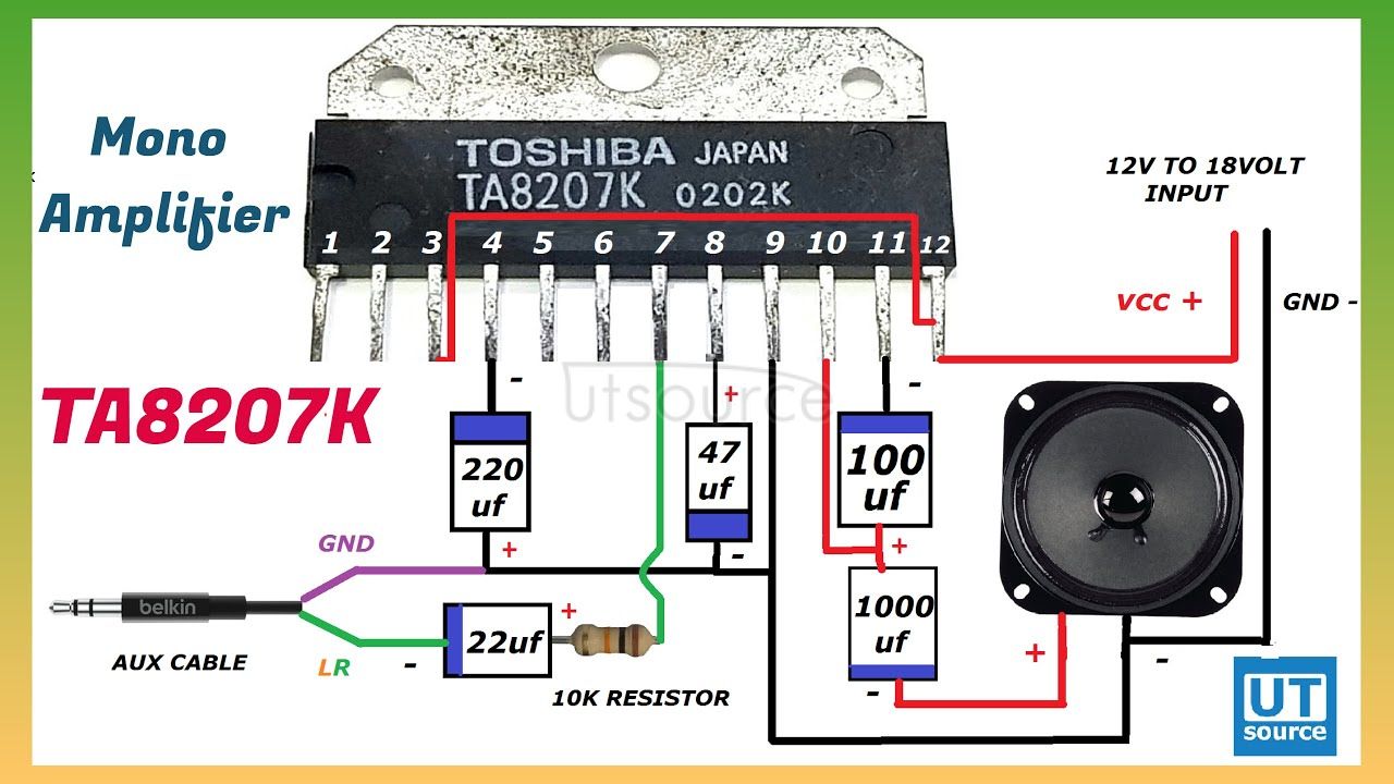 TA8207K Mono Audio Amplifier