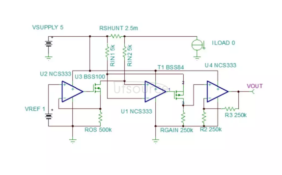 Current detection circuit based on operational amplifier