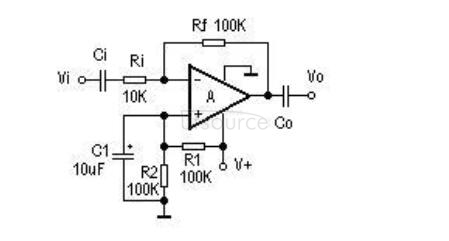 LM324 audio amplifier circuit