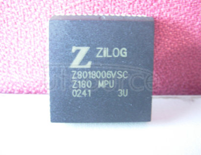 Z8018006VSC Z80180 Microprocessor IC Z180 1 Core, 8-Bit 6MHz 68-PLCC