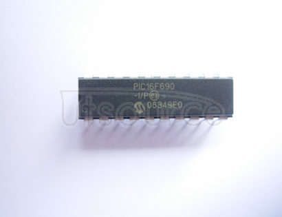 PIC16F690-I/P 20-Pin Flash-Based, 8-Bit CMOS Microcontrollers with nanoWatt Technology