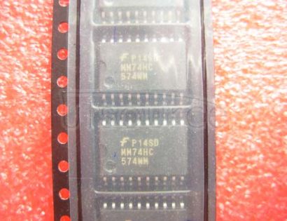 MM74HC574WM 3-STATE Octal D-Type Edge-Triggered Flip-Flop<br/> Package: SOIC-Wide<br/> No of Pins: 20<br/> Container: Rail