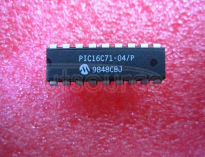 PIC16C71-04/P 8-Bit CMOS Microcontrollers with A/D Converter