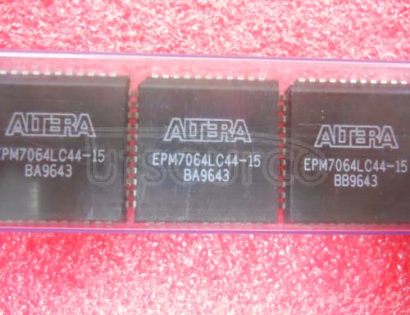 EPM7064LC44-15 Programmable Logic IC<br/> Logic Type:Programmable<br/> No. of Macrocells:64<br/> Package/Case:44-PLCC<br/> Mounting Type:Surface Mount