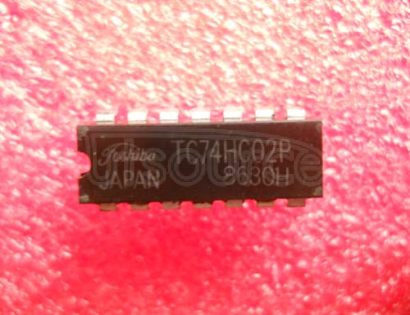TC74HC02P Logic Circuit, Quad 2-Input NOR, HC-CMOS, 14 Pin, Plastic, DIP