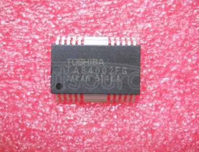 TA84002FG Stepping Motor Driver ICs; Function: Driver; Vopmax (Vm*): 30V (35V); Io (lpeak): 0.8A (1A); Excitation: 1/2 step; I/F: phase input (2-bit/phase); Mixed Decay Mode: no; Package: HSOP20; RoHS Compatible: yes