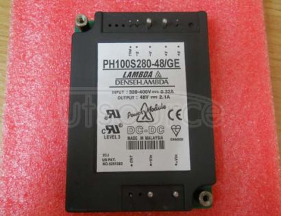 PH100S280-48/GE Simple function, 50 to 600W DC-DC converters