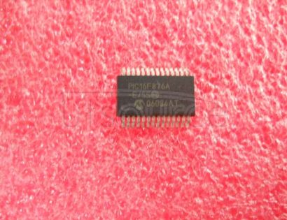 PIC16F876A-E/SS FLASH-Based 8-Bit CMOS Microcontroller, -40C to +125C, 28-SSOP 208mil, TUBE
