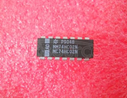 MM74HC02N Quad 2-Input NOR Gate<br/> Package: DIP<br/> No of Pins: 14<br/> Container: Rail
