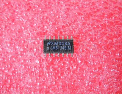 LM6134BIM The LM6132/34 provides new levels of speed vs. power performance in applications where low voltage supplies or power limitations previously made compromise necessary. With only 360 μA/amp supply current, the 10 MHz gain-bandwidth of this device supports new portable applications where higher power devices unacceptably drain battery life.
The LM6132/34 can be driven by voltages that exceed both power supply rails, thus eliminating concerns over exceeding the common-mode voltage range. The rail-to-rail output swing capability provides the maximum possible dynamic range at the output. This is particularly important when operating on low supply voltages. The LM6132/34 can also drive large capacitive loads without oscillating.
Operating on supplies from 2.7 V to over 24 V, the LM6132/34 is excellent for a very wide range of applications, from battery operated systems with large bandwidth requirements to high speed instrumentation.