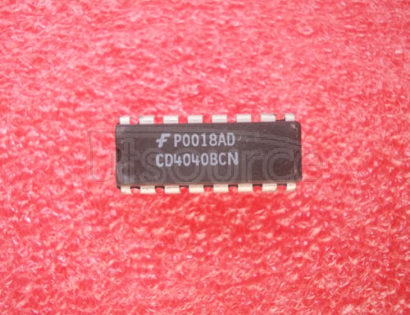 CD4040BCN Counter IC Binary Counter 1 Element 12 Bit Negative Edge 16-DIP