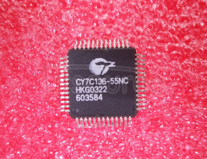 CY7C136-55NC x8 Dual-Port SRAM