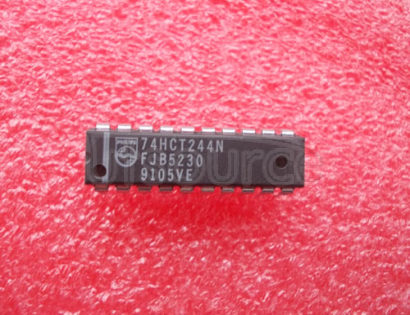 74HCT244N Octal buffer, line driver<br/> 3-state - Description: Octal Buffer/Line Driver<br/> Non-Inverting<br/> TTL Enabled 3-State <br/> Logic switching levels: TTL <br/> Number of pins: 20 <br/> Output drive capability: +/- 6 mA <br/> Power dissipation considerations: Low Power <br/> Propagation delay: 11 ns<br/> Voltage: 4.5-5.5V