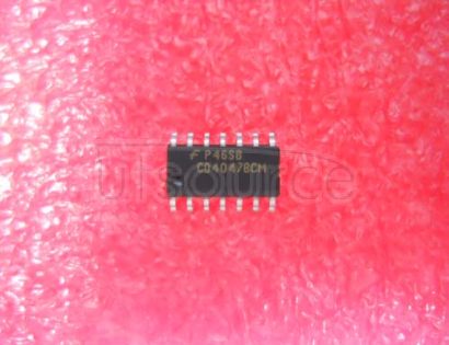 CD4047BCM Low Power Monostable/Astable Multivibrator<br/> Package: SOIC<br/> No of Pins: 14<br/> Container: Rail