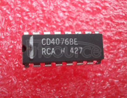 CD4076BE 4-Bit D-Type RegistersD