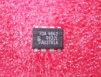 TDA4862 PFC-DCM discontinuous conduction mode control IC for SMPS<br/> Package: P-DIP-8<br/> Applications: el. Ballast, SMPS<br/> Output: MOSFET Gate Driver<br/> VCC min: 11.0 V<br/> VCC max: 19.0 V<br/> ICC max: 50.0 mA<br/>