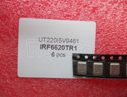 IRF6620TR1 A 20V Single N-Channel HEXFET Power MOSFET in a DirectFET MX package rated at 150 amperes optimized with low on resistance for applications such as active OR&apos;ing. Shipped in Tape and Reel only. Part is not available in bulk, TR is implied in part number.; Similar to IRF6620 shipped in tape and reel 1000 pieces