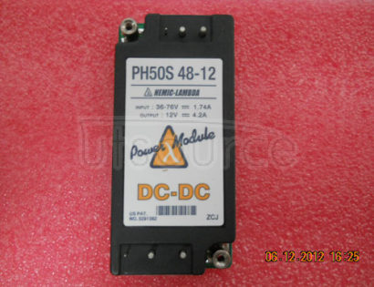 PH50S48-12 Simple function, 50 to 600W DC-DC converters