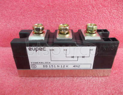 DD151N12K SCR / Diode Modules up to 1400V Diode / Diode Phase Control