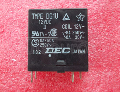Rel&egrave; Di Potenza DEC TYPE DG1U-5VDC 4 Pin 5Vdc, Nuovo, Lotto 2 Pezzi