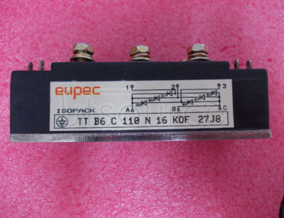 TTB6C110N16KOF THYRISTOR MODULE|3-PH FULL-WAVE|FULLY CNTLD|1.6KV VRRM|110A IT