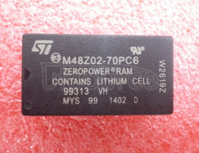 M48Z02-70PC6 5V, 16 Kbit (2Kb x 8) Zeropower SRAM