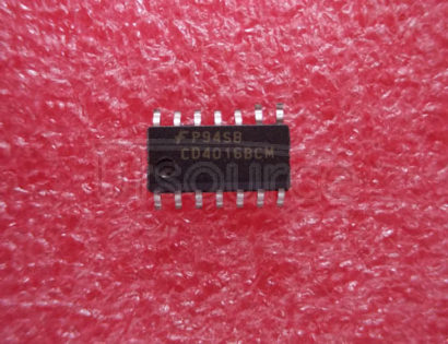 CD4016BCM Quad Bilateral Switch<br/> Package: SOIC<br/> No of Pins: 14<br/> Container: Rail