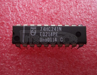 74HC241N Octal buffer/line driver<br/> 3-state - Description: Octal Buffer/Line Driver<br/> Non-Inverting 3-State <br/> Logic switching levels: CMOS <br/> Number of pins: 20 <br/> Output drive capability: +/- 7.8 mA <br/> Power dissipation considerations: Low Power or Battery Applications <br/> Propagation delay: 7@5V ns<br/> Voltage: 2.0-6.0 V