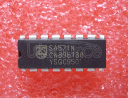 SA571N Compandor Dual Gain Controller; Package: PDIP-16; No of Pins: 16; Container: Rail; Qty per Container: 25