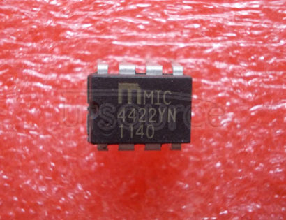 MIC4422YN MOSFET Driver IC<br/> MOSFET Driver Type:Single Driver, Low Side Non-Inverting<br/> Peak Output High Current, Ioh:9A<br/> Rise Time:20ns<br/> Fall Time:24ns<br/> Load Capacitance:10000pF<br/> Package/Case:8-DIP<br/> Number of Drivers:1<br/> Supply Voltage Max:18V