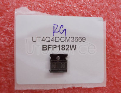 BFP182W Si RF Transistors, fT &lt; 24 GHz<br/> Package: PG-SOT343-4<br/> VCEO max: 12.0 V<br/> ICmax: 35.0 mA<br/> Ptot max: 250.0 mW<br/> fT typ: 8.0 GHz<br/> F typ: 0.9 dB<br/>