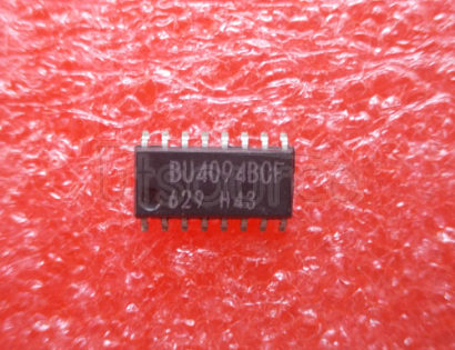 BU4094BCF-E2 High Voltage CMOS LOGIC ICs &lt;Function Logic&gt;<br/> Package: SOP16<br/> Constitution materials list: Packing style: Embossed Tape And Reel<br/> Package quantity: 2500<br/> Minimum package quantity: 2500<br/>
