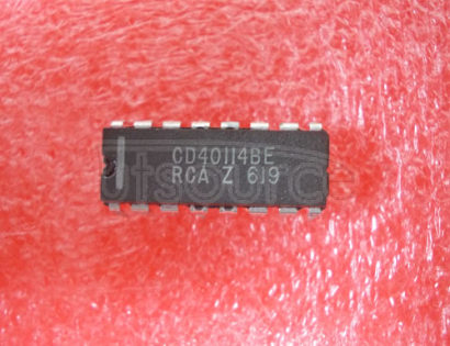 CD40114BE Quad 2-Input NAND Buffered B Series Gate<br/> Package: DIP<br/> No of Pins: 14<br/> Container: Rail