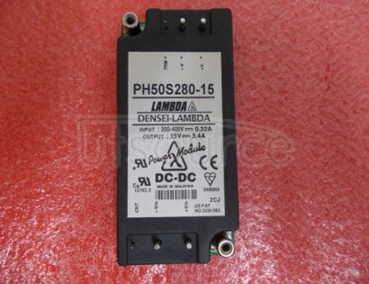 PH50S280-15 Simple function, 50 to 600W DC-DC converters