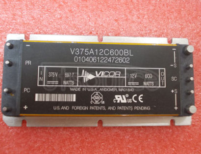 V375A12C600BL 375V   Input   Maxi   Family   DC-DC   Converter   Module