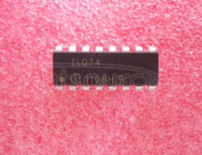 ILQ74 OPTOCOUPLER, QUAD<br/> Channels, No. of:4<br/> Voltage, isolation:5300V<br/> Output type:Transistor<br/> Current, input:60mA<br/> Voltage, output max:20V<br/> Case style:DIL<br/> Temperature, operating range:-55degree C to +100degree C<br/> Approval Bodies:UL<br/> RoHS Compliant: Yes