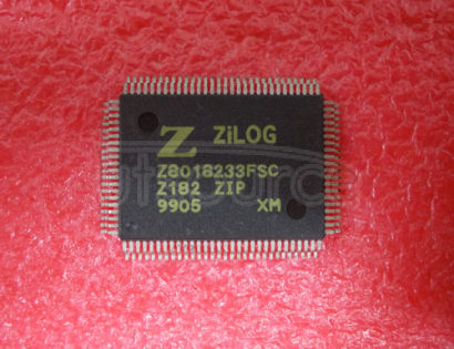 Z8018233FSC Core / Cpu Used  = S180 <br/><br/> External Memory  = 1 <br/><br/> Speed  = 33, --, 16, 20 <br/><br/> I/O  = 24 <br/><br/> Timers  = no <br/><br/> Communications Controller  = Escc, Csio, Uart <br/><br/> Other Features  = -- <br/><br/>