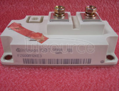 FZ600R12KE3 IGBT Modules up to 1200V Single<br/> Package: AG-62MM-2<br/> IC max: 600.0 A<br/> VCEsat typ: 1.7 V<br/> Configuration: Single Modules<br/> Technology: IGBT3<br/> Housing: 62 mm<br/>