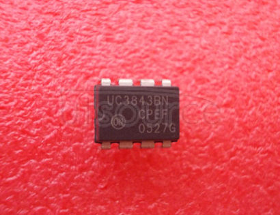 UC3843BN 1A, 52kHz 250kHz Max Current Mode PWM Control Circuit with 8.4V UVLO Threshold and 96% Max Duty Cycle<br/> Package: 8 LEAD PDIP<br/> No of Pins: 8<br/> Container: Rail<br/> Qty per Container: 50