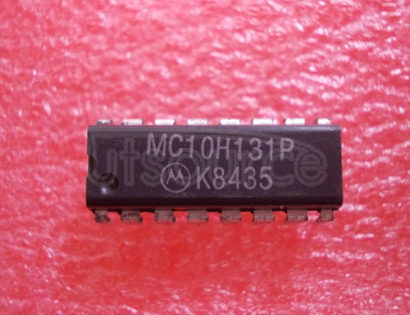 MC10H131P Dual Type D Master-Slave Flip-Flop<br/> Package: PDIP-16<br/> No of Pins: 16<br/> Container: Rail<br/> Qty per Container: 25
