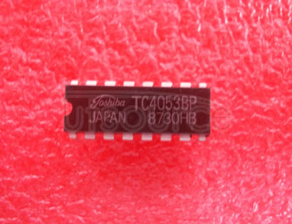 TC4053BP IC 6-CHANNEL, SGL ENDED MULTIPLEXER, PDIP16, 0.300 INCH, 2.54 MM PITCH, LEAD FREE, PLASTIC, DIP-16, Multiplexer or Switch