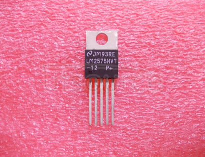 LM2575HVT-12 The LM2575HVT-12 is a step-down Voltage Regulator capable of driving a 1A load with excellent line and load regulation. It requires a minimum number of external components, it is simple to use and include internal frequency compensation and a fixed-frequency oscillator. It offers a high-efficiency replacement for popular three-terminal linear regulators. It substantially reduces the size of the heat sink and in many cases no heat sink is required. A standard series of inductors optimized for use with the LM2575 are available from several different manufacturers. This feature greatly simplifies the design of switch-mode power supplies. Other features include a specified ±4% tolerance on output voltage within specified input voltages and output load conditions and ±10% on the oscillator frequency. External shutdown is included, featuring 50μA typical standby current.