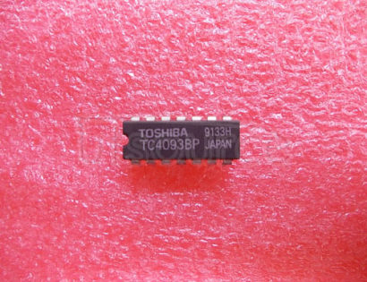 TC4093BP Function = Quad 2-input NAND Schmitt Trigger <br/><br/> Pins = 14