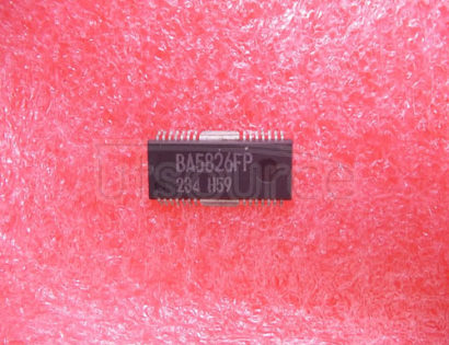 BA5826FP Low Power, +5V CMOS RS-232 100kBPS Transceiver with 4 Drivers and 4 Receivers; Package: SOIC - Wide; No of Pins: 24; Temperature Range: Industrial