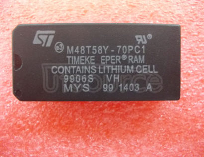 M48T58Y-70PC1 5.0V, 64 Kbit 8 Kb x 8 TIMEKEEPER SRAM