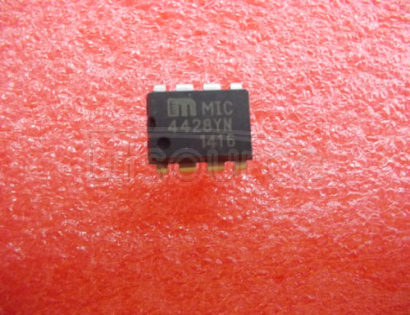 MIC4428YN MOSFET Driver IC<br/> MOSFET Driver Type:Dual Drivers, Low Side Inverting & Non-Inverting<br/> Peak Output High Current, Ioh:1.5A<br/> Rise Time:18ns<br/> Fall Time:15ns<br/> Load Capacitance:1000pF<br/> Package/Case:8-DIP<br/> Number of Drivers:2