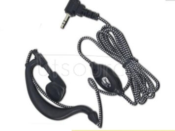 Ultra-thin small mini folding interphone hung headphones line 2.5 mm T with microphones