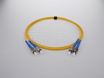 15m (49ft) FC APC to FC APC Duplex 2.0mm PVC(OFNR) 9/125 Single Mode Fiber Patch Cable